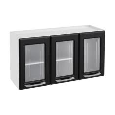 Armário de Cozinha de Aço Aéreo Triplo 105cm Rose Multimóveis Glass CR