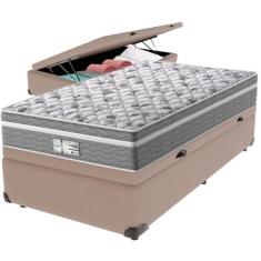 Cama Box Baú e Colchão Evolution Molas Ensacadas Solteiro Probel,  Beg
