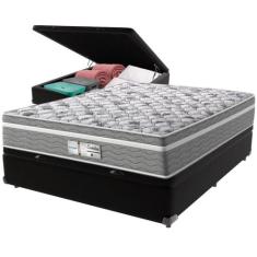 Cama Box Baú e Colchão Evolution Molas Ensacadas Casal Probel,  Preto