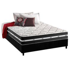 Conjunto Box Casal: Colchão Molas D Angelis Anjos Superlastic Classic + Base CRC Suede Black (138x188)