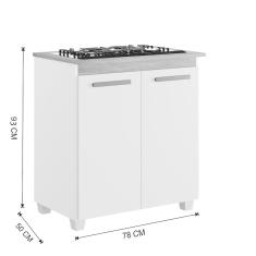 Balcão para Cooktop 4 Bocas  Fox Arte Móveis