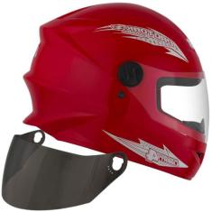 Capacete New Liberty Four 4 Moto Fechado Viseira Cristal Original + Vi