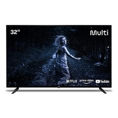Tela 32 Pol. HD, Smart E Wifi Integrado, Sistema Android, Dolby Audio, Google assistente, loja de app, HDMI + USB + RJ45 + AV Multilaser - TL042, Tamanho: 32"