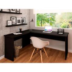 Escrivaninha Mesa Escritório em L 120x150cm Tampo 30mm - Netmobil