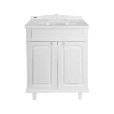 Gabinete para Banheiro em Plástico com Lavatório Clássica Astra sem Torneira Branco