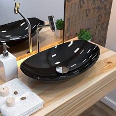 Cuba de Apoio Canoa L45 com Válvula de Metal Click Compace Preto