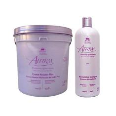 Avlon Affirm Relaxamento Sódio Resistente Plus 1,8 Kg + Avlon Affirm Shampoo Normalizing 950ml - G