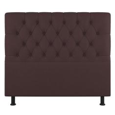 Cabeceira Cama Box Casal Queen Size Nice 160cm Suede Marrom - Abmaza