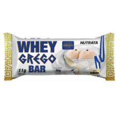 Whey Grego Bar Sabor Beijinho Caixa Com 12 Unidades - Nutrata, Beijinh