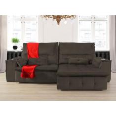 Sofá Fusion 2.80m Elétrico com USB e Vibro Massagem - Sofisticato, mar