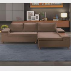 Sofá 3 Lugares com Chaise Clássico Estofart