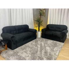 Sofá 2 e 3 Lugares Preto 601 Viena - Alpoim