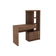 Mesa Multiuso Escritório Me4143 C/ 2 Portas E 1 Gaveta Nogal - Tecno Mobili