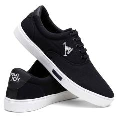 Tenis Masculino Sapatenis Polo Joy Confortavel Casual Preto