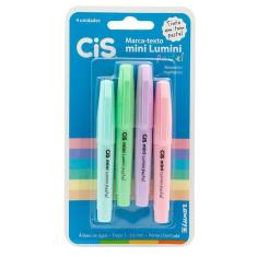 Marca Texto Mini Lumini pastel 4 cores Cis