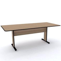 Mesa De Reunião Retangular Pandin Maxxi - Naturalle/Preto