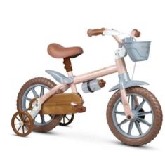 Bicicleta Infantil Com Rodinhas Aro 12 Selim Pu Antonella Nathor
