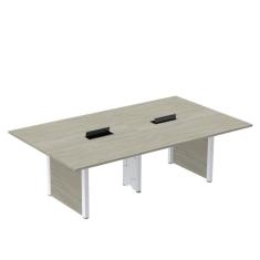 Mesa de Reunião 2400x1400 Mrcpb2414pp Nogueira Casablanca/Branco