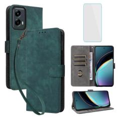 IUQXU Capa carteira para celular Motorola Moto-G-Play-5G-2024 / Moto-G-5G-2024 com protetor de tela [bloqueio RFID] Capa de celular masculina e feminina com suporte de 6,6 polegadas para Moto