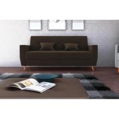Sofá Cama Pamela Veludo Marrom E426 - Matrix - LM DECOR