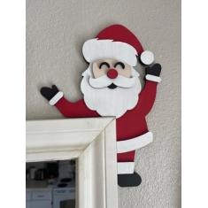 Topo de porta de Natal, decoração de casa, boneco de neve, engraçado, Papai Noel, moldura de porta, decoração de sinalização de canto, paredes de janelas, artesanato faça você mesmo para enfeite de