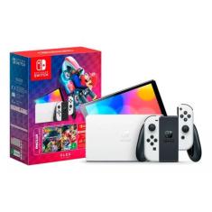 Console Nintendo Switch Oled 64gb Branco Mario Kart 8 Deluxe, Branco