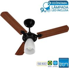 Ventilador de Teto Tron Marbela 110v / 127v 130w Preto, 110V