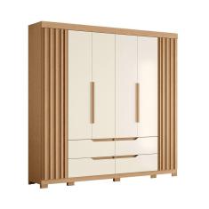 Guarda Roupa Doble Casal 6 Portas Albatroz Moveis Freijó/off White (flex)