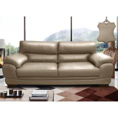 Sofá de Couro Legítimo 3 Lugares 2,26m Cama inBox Don Arturo.
