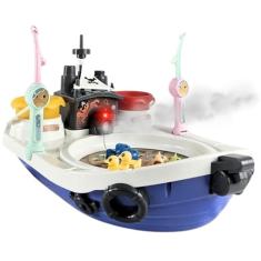 Brinquedo Barco De Pescar Peixe Divertido Infantil Com Acessorios Castela
