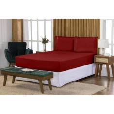 Jogo De Lençol Queen 3 Peças Algodão Micro Percal Com Elástico e Fronh