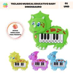 Teclado Musical Dinossauro Baby Brinquedo Infantil Educativo - Dayu, A