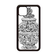 Capa para iPhone 11 Pro Max da linha de vaso da Dinastia Qing da Cultura Chinesa