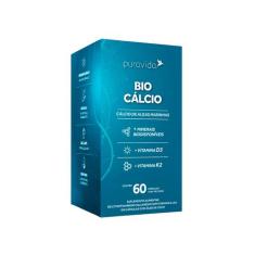 Bio Cálcio Com Vitaminas D3 E K2 - 60 Cápsulas - Puravida