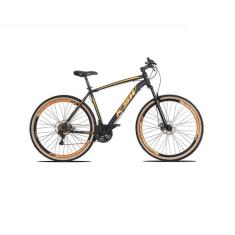  Bicicleta Aro 29 Ksw Xlt 24v Freio a Disco Garfo Com Suspensão Mtb 29 Alumínio Pneu com Faixa Bege - Preto\Laranja