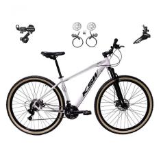 Bicicleta Aro 29 Ksw Xlt 24v K7 Câmbios Shimano Freio Hidráulico Garfo Trava Pneu Faixa - Branco Tam.19