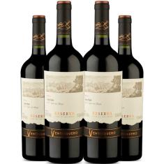 Vinho Tinto Ventisquero Reserva Merlot 750ml Kit 4 Garrafas