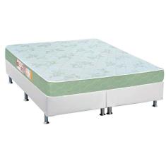 Cama Box King: Colchão Espuma Castor D33 Sleep Max + Base Crc Courano White(193X203)