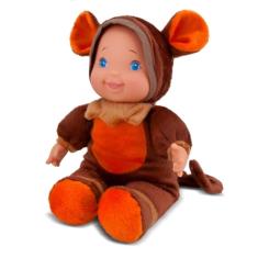 Boneco Carinhoso Macaco Marrom 29 cm Antialérgico