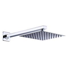 Ducha Chuveiro Slim Prizi Quadrado 20x20cm Inox 304 com Braç