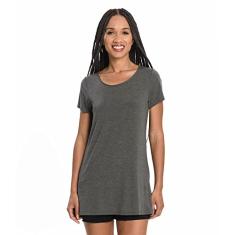 Blusa Básica Alongada Feminina Rovitex Cinza M