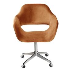 Poltrona Zara Cadeira Giratória com Rodinhas Decoração Escritório Home Office