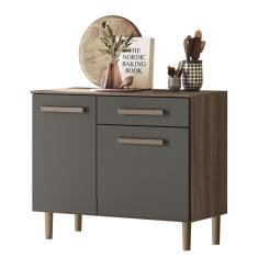 Balcão para Cozinha Lemon com 2 portas e 1 Gaveta 91 cm