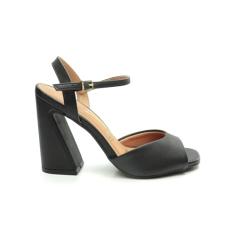 Sandália Feminina Vizzano Salto Alto Blocado Preto 34