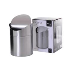 Lixeira De Inox 1,5 Litros Swing Basculante - Wincy, Cinza, Inox