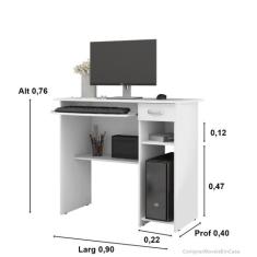 Mesa Para Computador Com Gaveta Viehna Cores - Comprar Moveis em Casa 