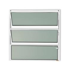 Janela de Alumínio Basculante 60x60cm Vidro Mini Boreal Master Brimak Branco