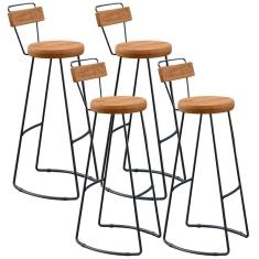 Kit 04 Banquetas Altas Cozinha D01 Peroba Rosa