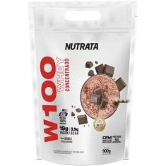 100% Whey 900g - W100 Concentrado Nutrata, Chocolate