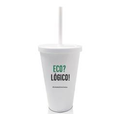 2 Copos Tampa E Canudo Brcno Personalizados Eco Logico